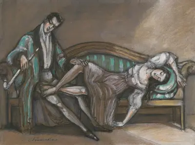 Liebende von Sergey Yurievich Sudeikin