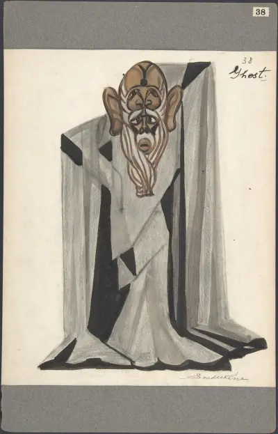 Theatrical ghost costume for ‘Le Rossignol’ av Sergey Yurievich Sudeikin