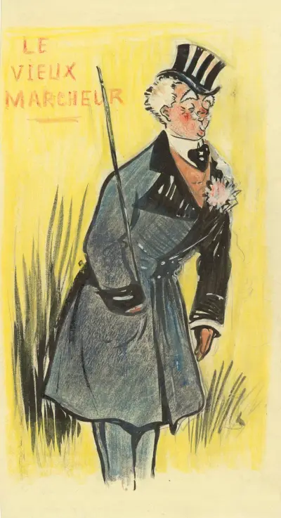 Albert Brasseur i Henri Lavedans ”Le vieux marcheur” av Yves Marevéry