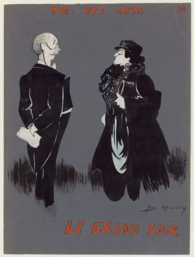 Armand Bour et Véra Sergine dans ‘Le grand soir’ de Léopold Kampf av Yves Marevéry