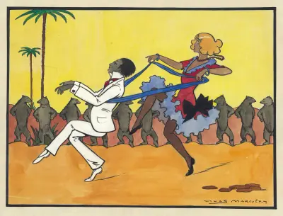 Gaby Deslys och Harry Pilcer i 'La revue de Marigny' av Michel Carré och André Barde av Yves Marevéry