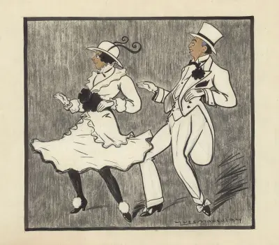 Germaine Reuver et Gaston Silvestre dans ‘Zizi Pam Pam’s’ de Henry de Gorsse av Yves Marevéry