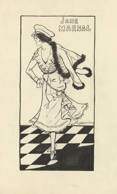 Jane Marnac dans ‘Les jolies filles de Gottenberg’ de Georges Grossmith et Berman av Yves Marevéry