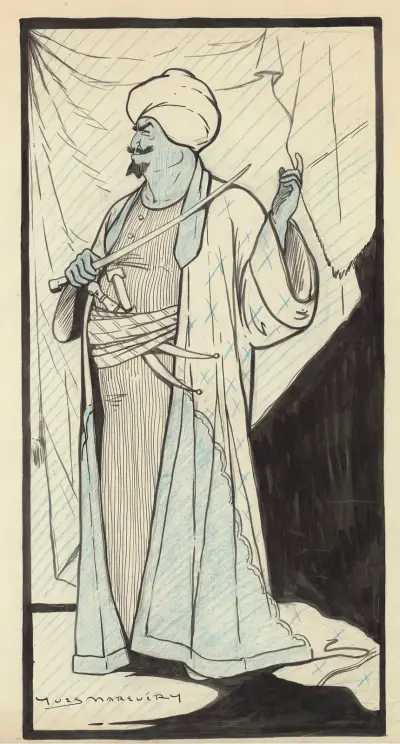 Lucien Guitry i 'Kismet' av Edward Knoblauch av Yves Marevéry