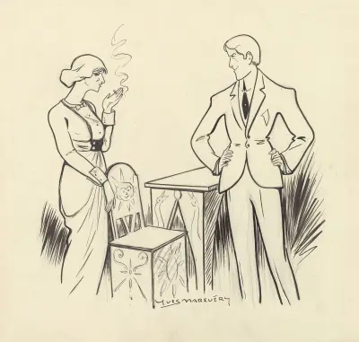 Marie Ventura et André Brulé dans ‘La semaine folle’ d’Abel Hermant av Yves Marevéry