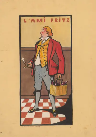 Maurice de Féraudy dans ‘L’ami Fritz’ de Emile Erckmann et Alexandre Chatrian av Yves Marevéry