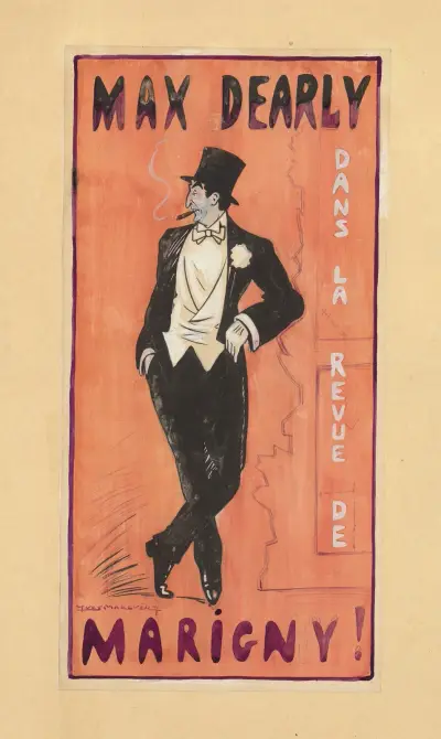 Max Dearly dansar i ‘La revue de Marigny’ av Gabriel Tommory och Maurice de Marsan av Yves Marevéry