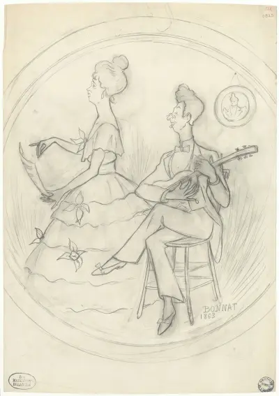 Mistinguett et Paul Ardot dans ‘En douce..’ de Paul Ardot et Jean Bastia av Yves Marevéry
