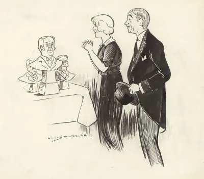 Suzanne Révonne et Louis Gauthier dans ‘Le veau d’or’ de Lucien Gleize av Yves Marevéry