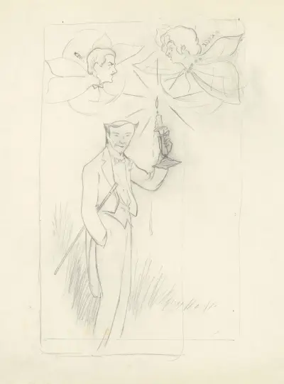 Yvonne de Bray et Paul Capellani dans ‘Le phalène’ d’Henry Bataille av Yves Marevéry