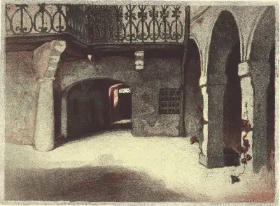 Fukier’s town house yard, 1922 av Zofia Stankiewicz