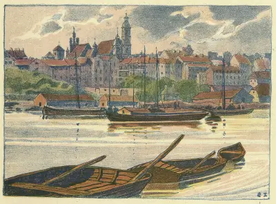 Panorama of the Old Town from the side of the Praga District av Zofia Stankiewicz