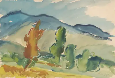 Landscape below the Mountains av Zolo Palugyay