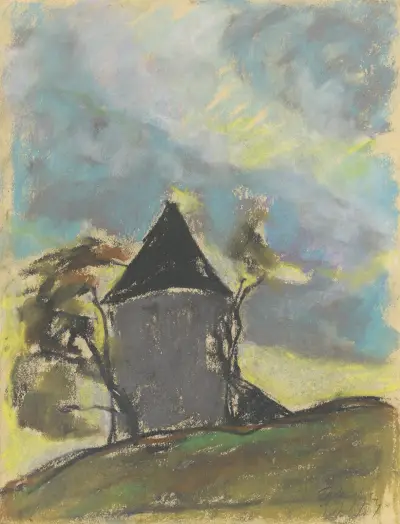 Landscape with a Tower av Zolo Palugyay