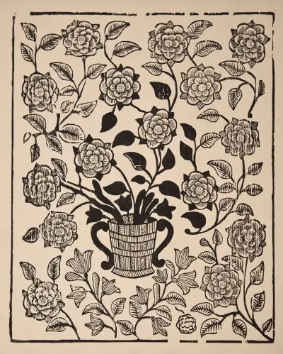 Colre (vase with flowers) av Zygmunt Łazarski