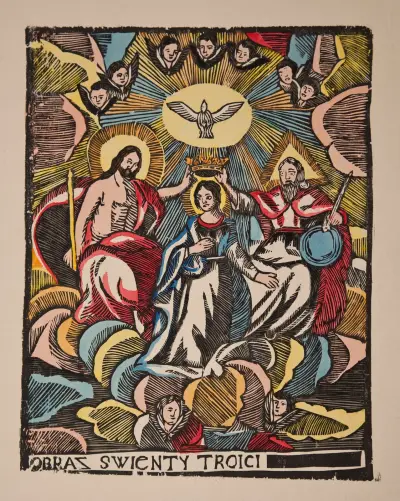 Coronation of Mary av Zygmunt Łazarski