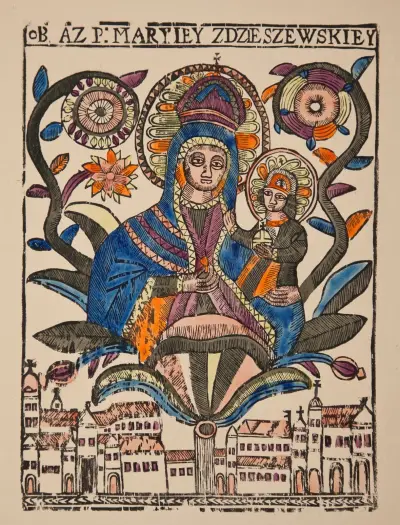 Our Lady of Zdzieszewo av Zygmunt Łazarski