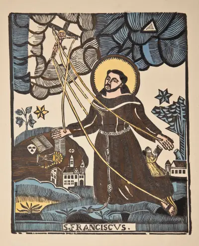 Stigmatisation of Saint Francis av Zygmunt Łazarski