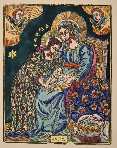 Upbringing of the Holy Virgin Mary av Zygmunt Łazarski