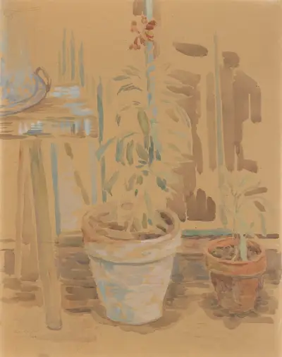 Flowers in pots av Zygmunt Waliszewski