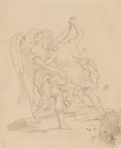 Jacob’s fight with the Angel, acc. to Delacroix von Zygmunt Waliszewski