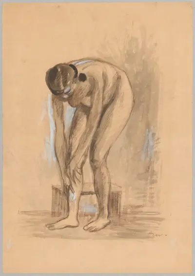Leaning nude, I von Zygmunt Waliszewski