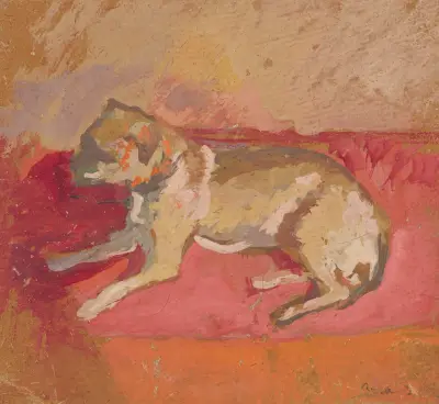 Liggande hund av Zygmunt Waliszewski