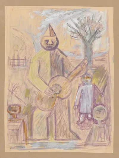 Man med gitarr av Zygmunt Waliszewski