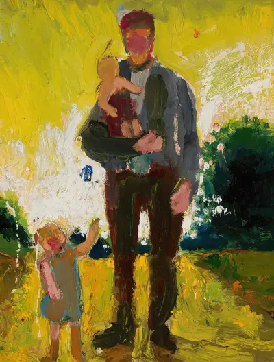Man med barn av Zygmunt Waliszewski