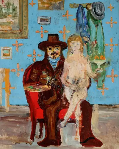 Painter and model av Zygmunt Waliszewski