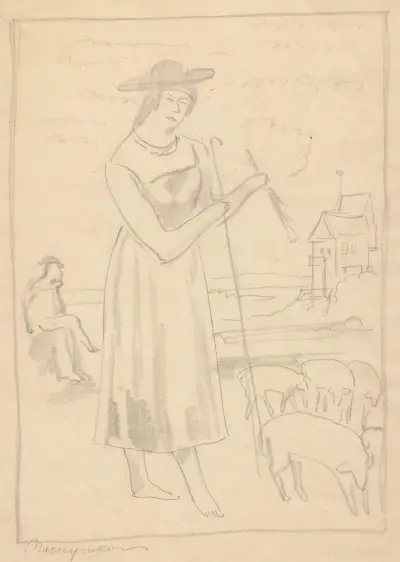 Shepherdess von Zygmunt Waliszewski