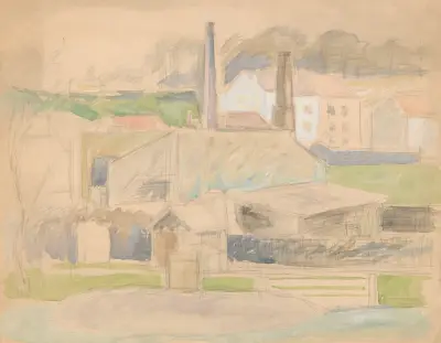 Sketch of a city landscape av Zygmunt Waliszewski