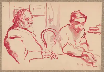 Teacher P.K.Veresov and Lev N. Sklifosovsky av Zygmunt Waliszewski