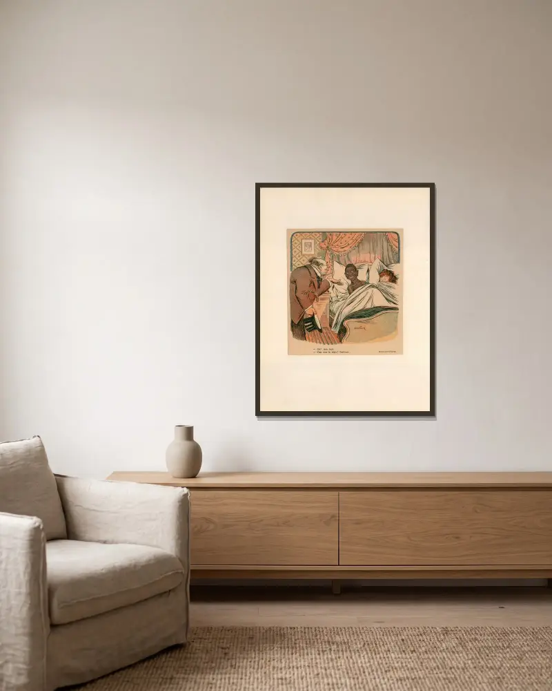 Himmel! Mein Mann … von Abel Faivre gerahmt an einer Wand