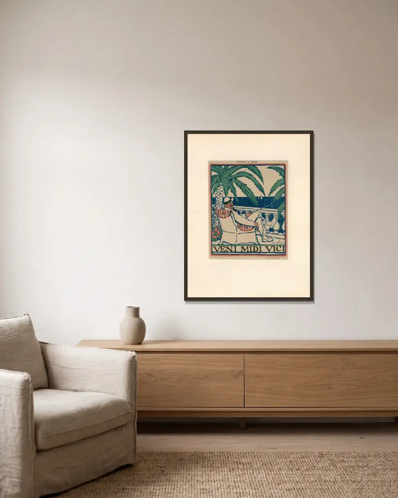 Rendons à César von Abel Faivre gerahmt an einer Wand