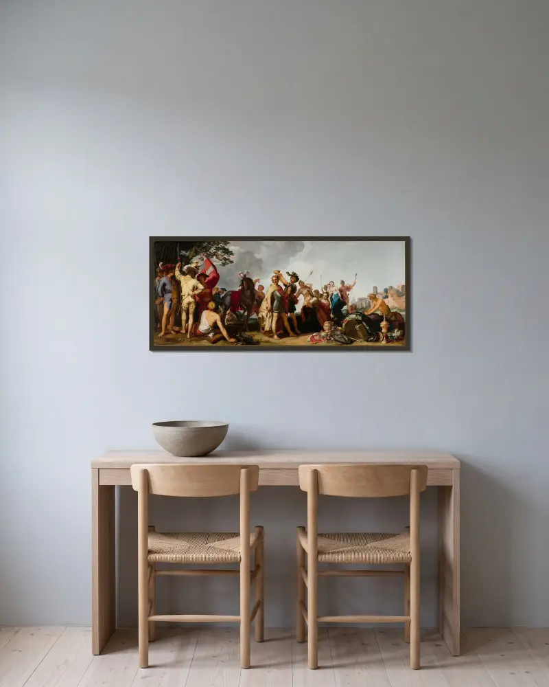 Scena koronacji, Abraham Bloemaert w ramie na ścianie