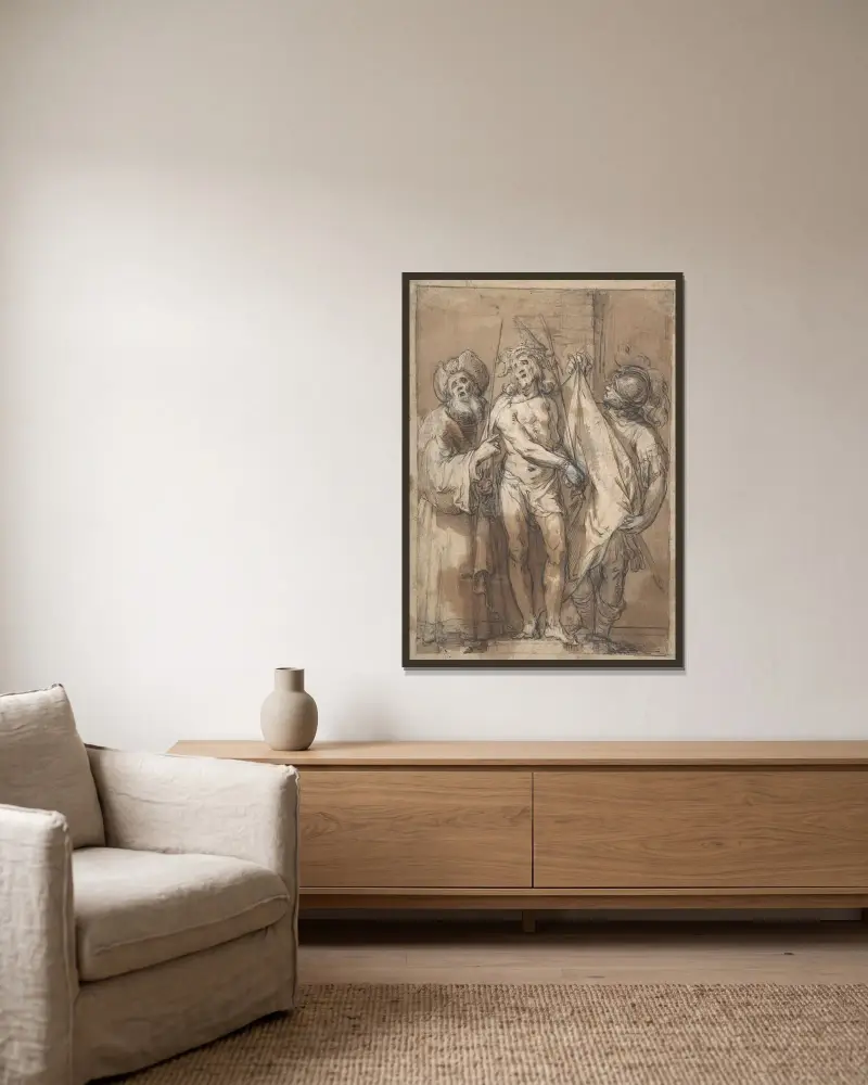 Ecce Homo, Abraham Bloemaert w ramie na ścianie