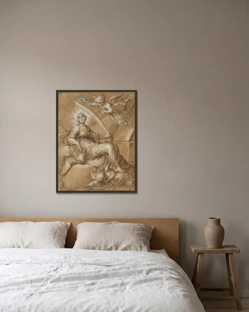 Święta Katarzyna, Abraham Bloemaert w ramie na ścianie