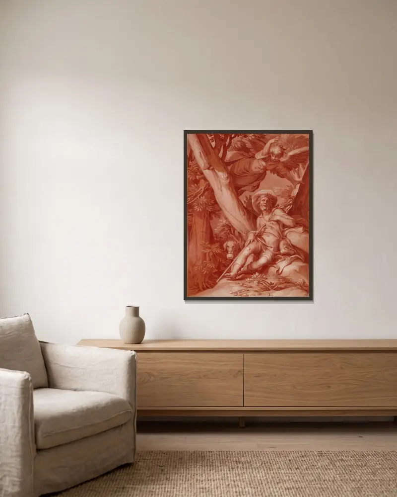 Święty Roch, Abraham Bloemaert w ramie na ścianie