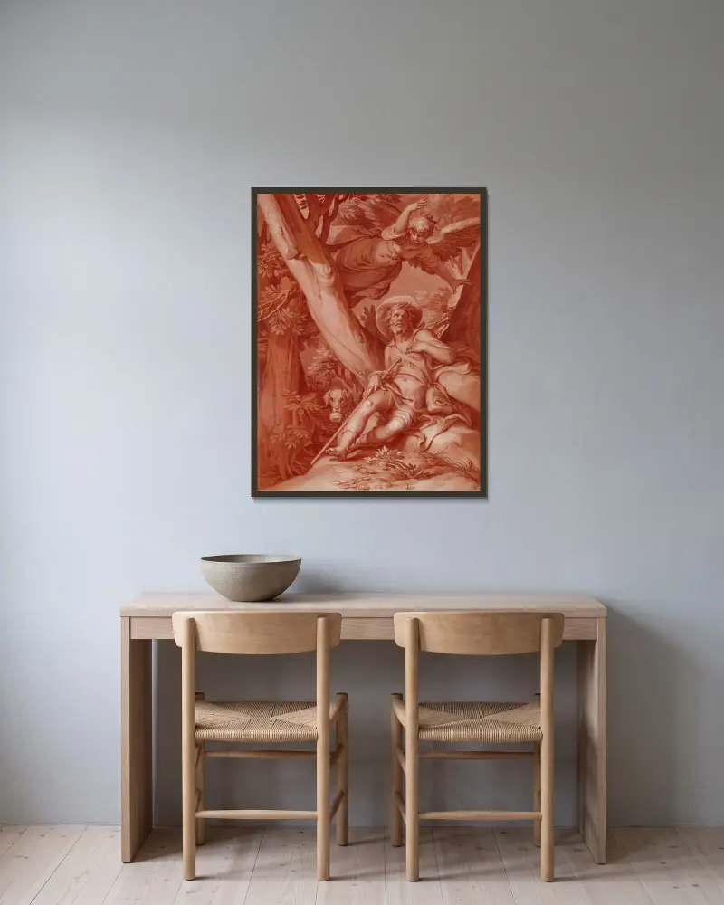 Święty Roch, Abraham Bloemaert w ramie na ścianie