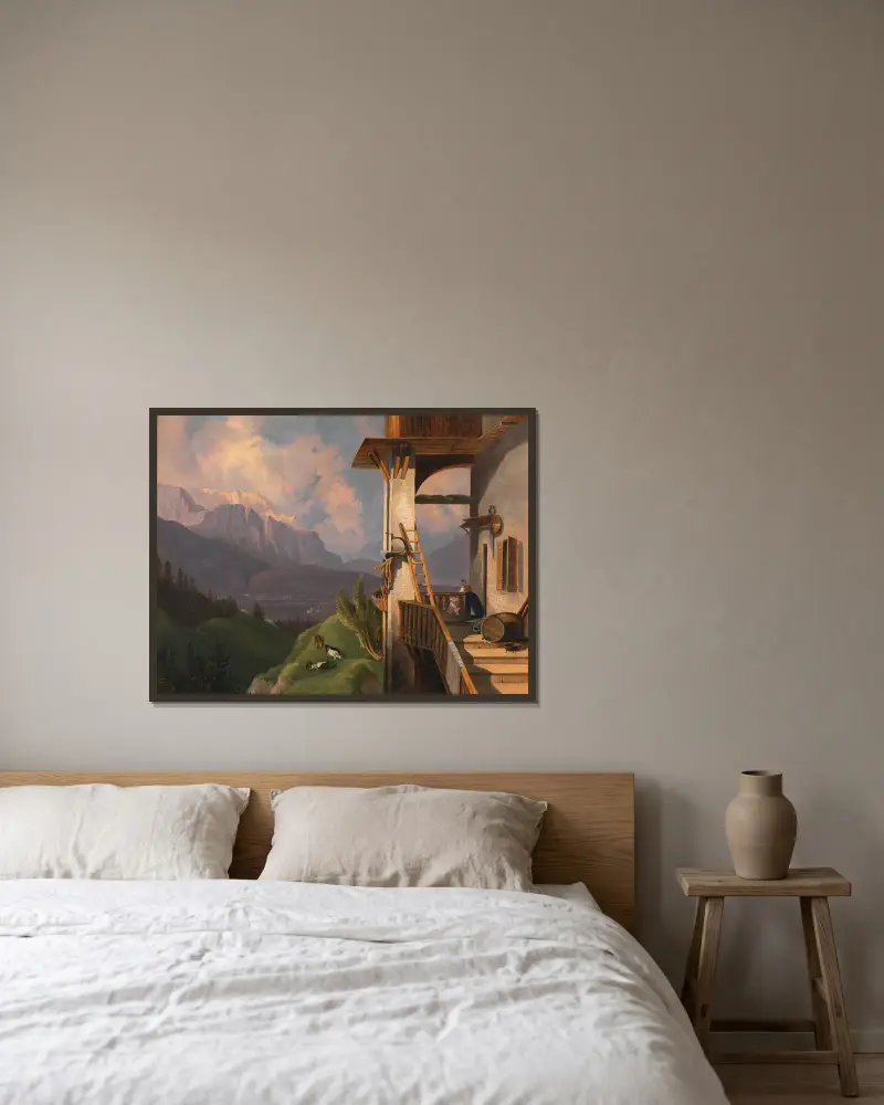 Innsbruck mit der Nordkette av Adalbert Stifter inramad på en vägg