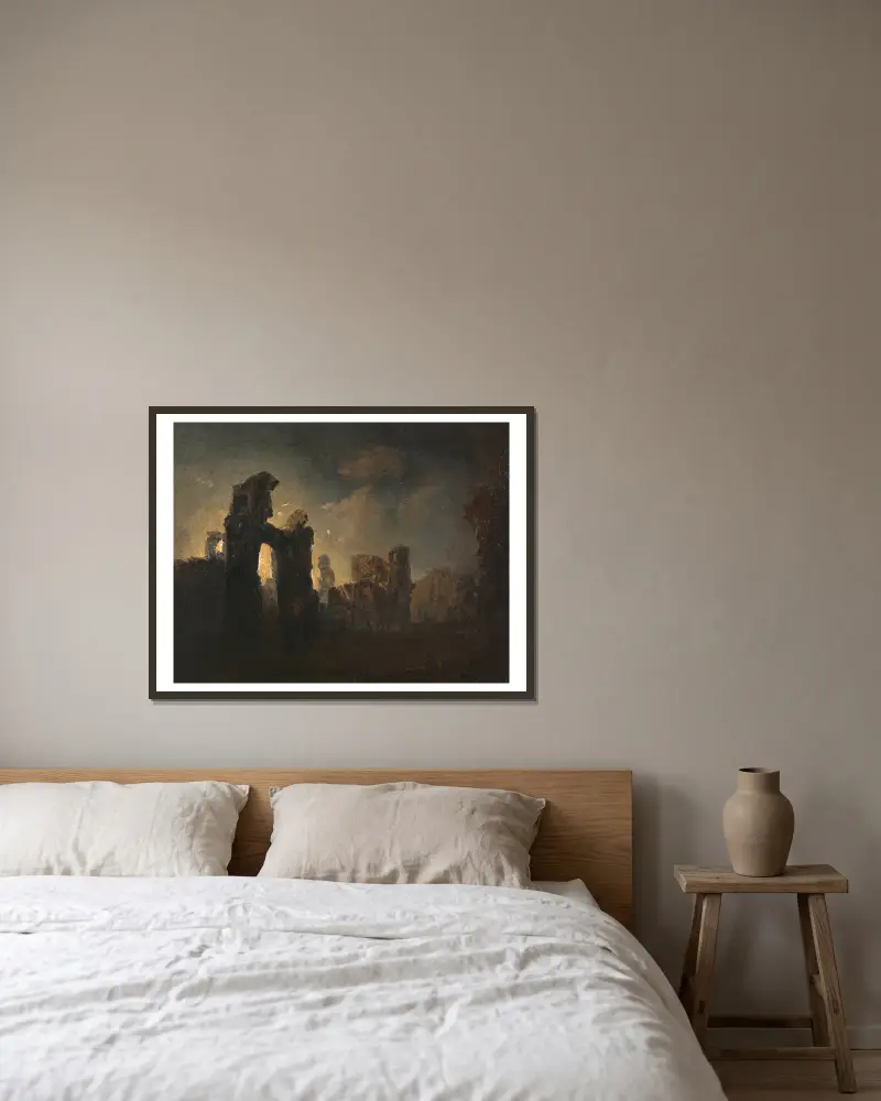 Römische Ruinen von Adalbert Stifter gerahmt an einer Wand