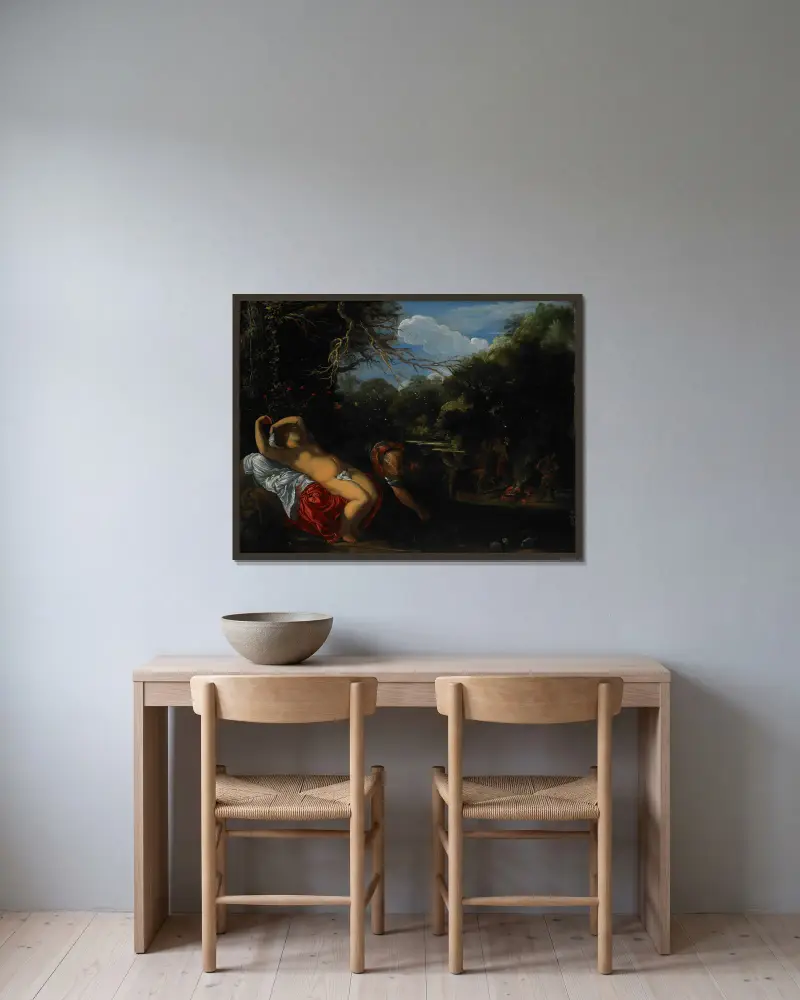 Apollón a Korónis, Adam Elsheimer v rámu na stěně