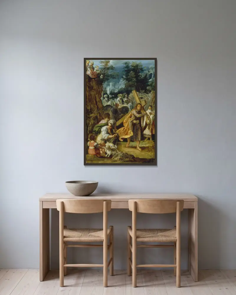 Wjazd cesarza Herakliusza do Jerozolimy, Adam Elsheimer w ramie na ścianie