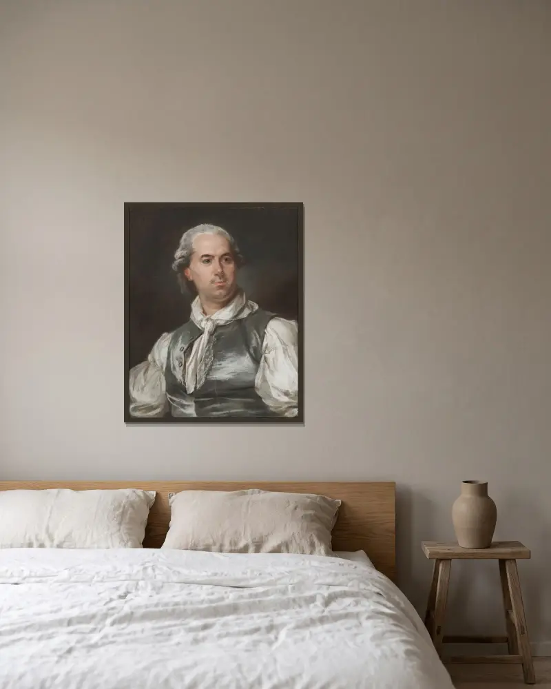 Hubert Robert av Peter Adolf Hall inramad på en vägg