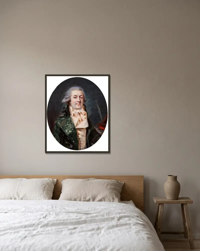 J L de Housse, Surgeon av Peter Adolf Hall inramad på en vägg