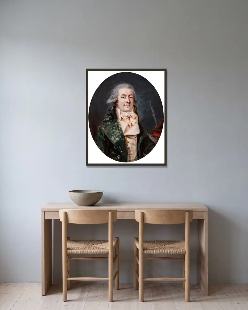 J L de Housse, Surgeon av Peter Adolf Hall inramad på en vägg