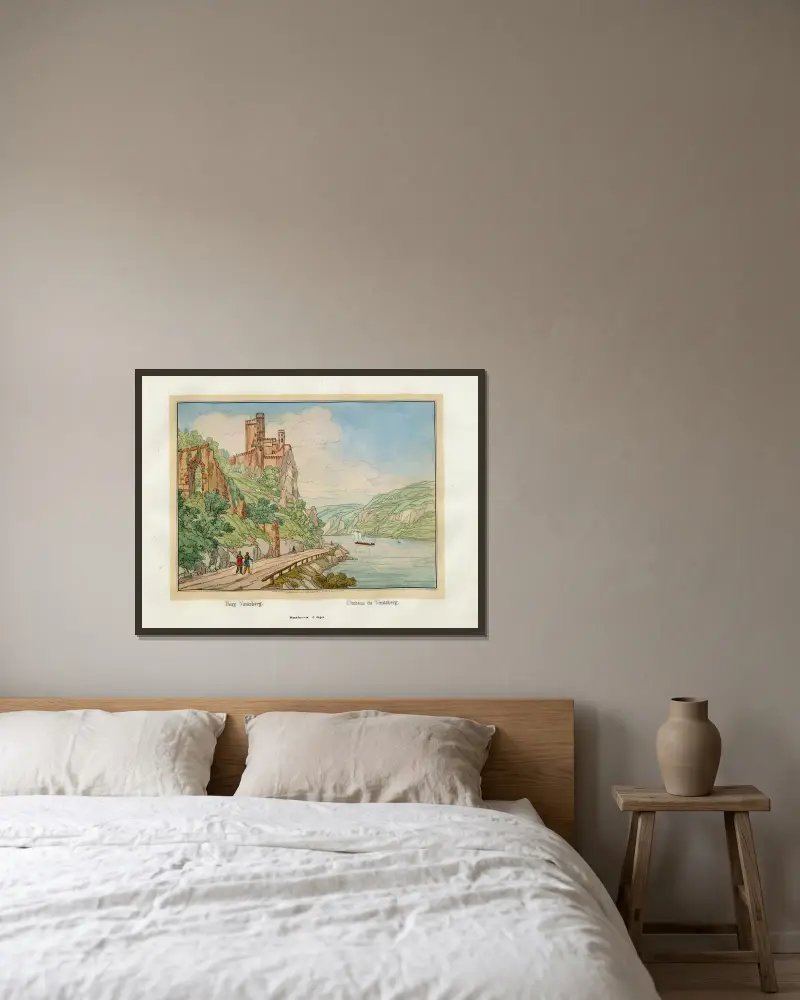Schloss Vautsberg von Johann Adolf Lasinsky gerahmt an einer Wand