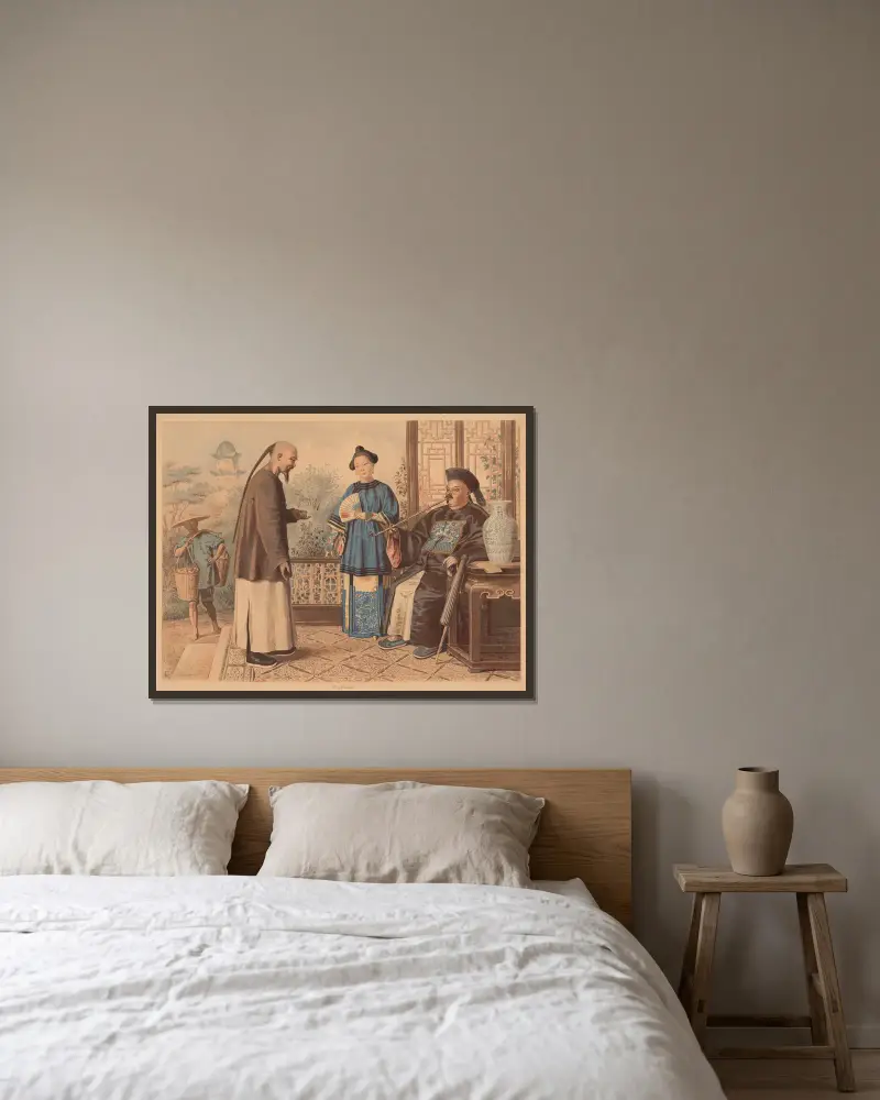 Chińska rodzina, Adolf Lehmann w ramie na ścianie