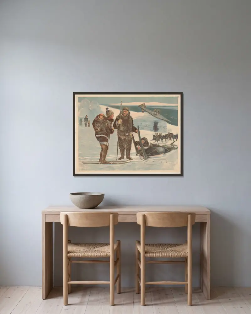 Eskymácká rodina, Adolf Lehmann v rámu na stěně